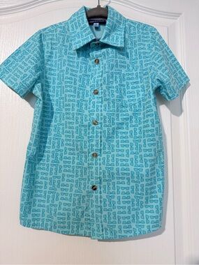 Andy & Evan Aqua Sunglasses Button-Up Shirt